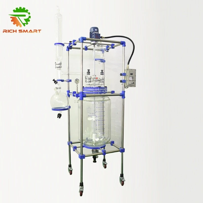 Double Layer Glass Reactor | Chem Lab & Pharma Double Layer Glass Reactor | Chem Lab & Pharma